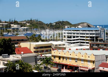 Vue aérienne sur la ville de Nouméa, Nouvelle-Calédonie, France Banque D'Images