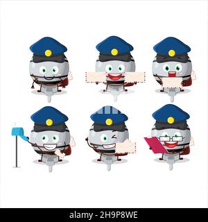 Une image de la gaie blanc lipop enveloppé de concept de dessin animé de postman.Illustration vectorielle Illustration de Vecteur