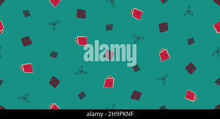un motif vectoriel sans couture pour la livraison de cadeaux Illustration de Vecteur
