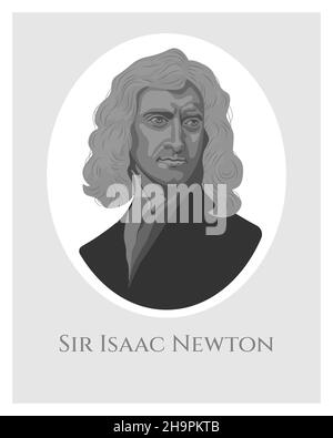 Motif poster Isaac Newton.Affiche, carte, bannière, arrière-plan.SPE 10. Illustration de Vecteur