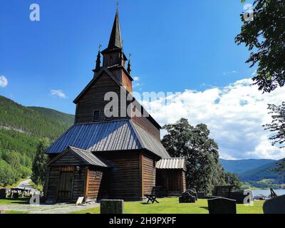 Église Kaupanger Stave, Sogndal, Norvège Banque D'Images