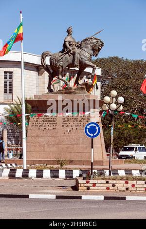 Statue de RAS Makonnen, Harar, Éthiopie Banque D'Images