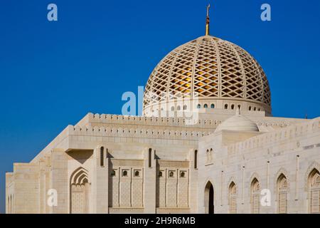 Grande Mosquée Sultan Qaboos, Muscat, Oman Banque D'Images