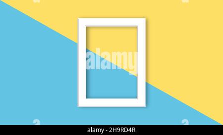 arrière-plan de couleur pastel avec cadre carré blanc. moderne et minimaliste. arrière-plan biotone éclatant Banque D'Images