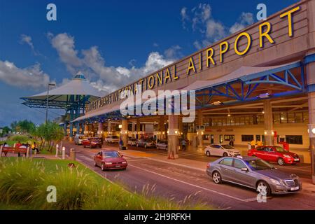 L'aéroport international Grantley Adams, près de Bridgetown, Barbade. Banque D'Images