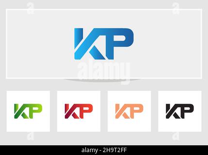 Logo original KP unique, attrayant et créatif moderne.Vecteur de logo de lettre KP.Logo KP minimal Illustration de Vecteur
