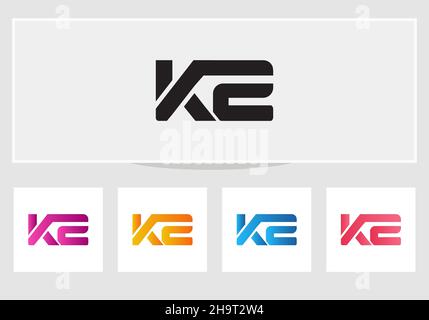 Modèle de conception de lettre avec logo KZ moderne.Logo KZ Modern.Logo KZ vecteur Illustration de Vecteur