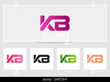 KB lettre Type logo Design modèle vectoriel.Résumé KB lettre logo Design Illustration de Vecteur