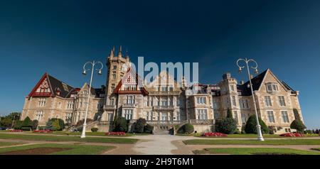 Palais monumental de la Magdalena à Santander. Banque D'Images