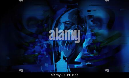 3D illustration - abstraction dessinée à la main dans le genre d'horreur pour Halloween Banque D'Images