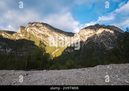 Dolomites Tyrol du Sud vue sur le mont Strudelkopf Banque D'Images