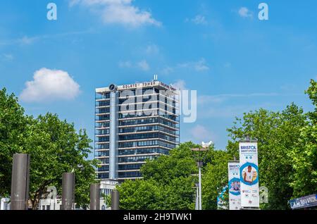 Beacon Tower, rebaptisée, au centre de la ville de Bristol, dans l'ouest de l'Angleterre Banque D'Images