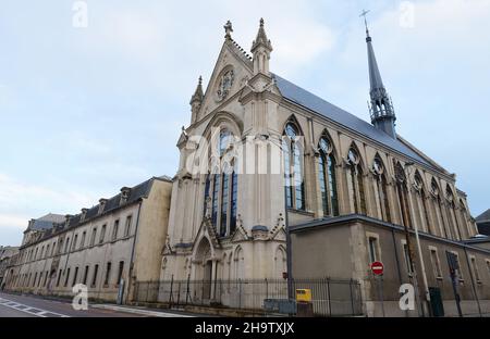 La basilique Saint-Remi est une église abbatiale médiévale de Reims, France. Elle a été fondée au 11th siècle Banque D'Images