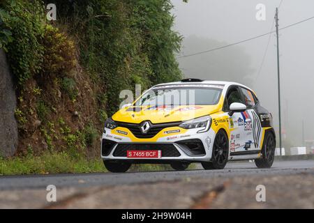 Sao Vicente; Madère; Portugal - août 7; 2021: RALI Vinho da Madeira.C'est le plus grand rallye automobile de Madère.Il fait partie du trophée européen de rallye Banque D'Images