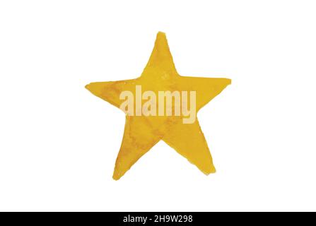 Simple Golden Star Watercolor Illustration simple Golden Star Watercolor Illustration Illustration de Vecteur
