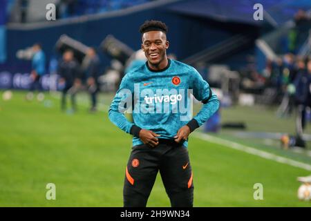 Saint-Pétersbourg, Russie.08th décembre 2021.Callum Hudson-Odoi (No.20) de Chelsea en action pendant la Ligue des champions de l'UEFA, match de football entre Zenit et Chelsea à l'arène Gazprom.(Note finale; Zenit 3:3 Chelsea) crédit: SOPA Images Limited/Alay Live News Banque D'Images