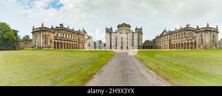 Panorama grand angle de la salle Seaton delaval à northumberland Banque D'Images