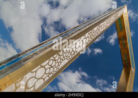 DUBAI, Émirats Arabes Unis - 18 JANVIER 2018 : vue de Dubai Frame à Dubaï, Émirats Arabes Unis Banque D'Images