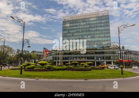 KOTA KINABALU, MALAISIE - 17 FÉVRIER 2018 : bâtiment Plaza Shell à Kota Kinabalu, Sabah, Malaisie Banque D'Images