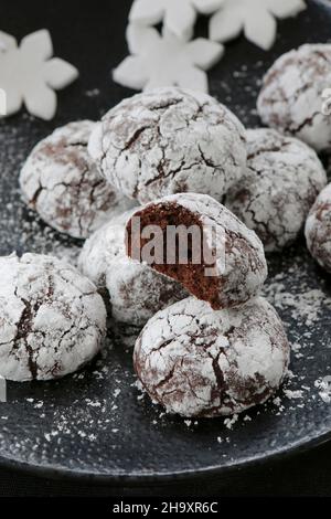 Biscuits au chocolat et aux noisettes sans gluten Banque D'Images