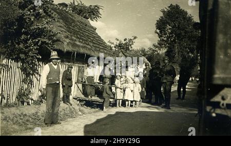 Deuxième Guerre mondiale WW2 des soldats allemands envahissent la Pologne - Niwiska, Pologne 09/16/1939 Banque D'Images