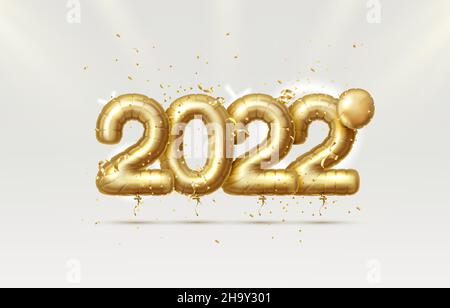 Bonne année 2022, couverture de vacances festive.Illustration vectorielle Illustration de Vecteur