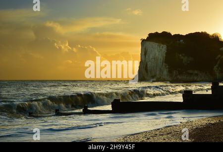 St Margaret's Bay, Kent Banque D'Images