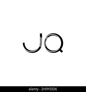 Monogramme JQ logo avec gabarit de conception moderne arrondi en tranches isolé sur fond blanc Illustration de Vecteur