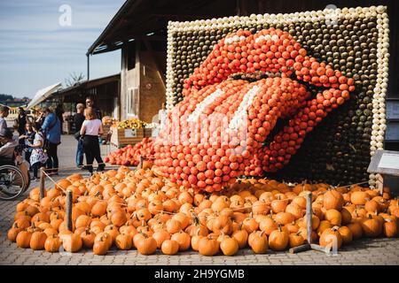 Thèmes musicaux avec citrouilles - Zurich, Suisse Banque D'Images