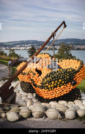 Thèmes musicaux avec citrouilles - Zurich, Suisse Banque D'Images