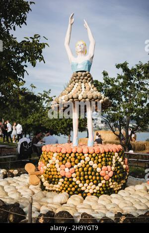 Thèmes musicaux avec citrouilles - Zurich, Suisse Banque D'Images