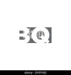 BQ logo monogramme avec modèle de conception de style espace négatif isolé sur fond blanc Illustration de Vecteur