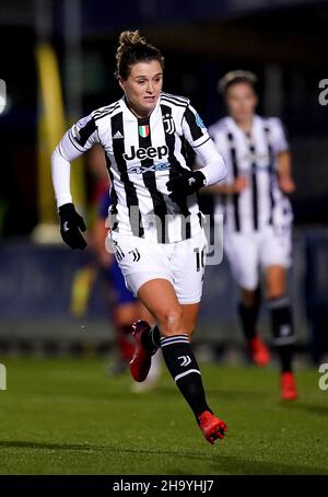 Cristiana Girelli de Juventus lors de la Ligue des champions des femmes de l'UEFA, Group A Match à Kingsmeadow, Londres.Date de la photo: Mercredi 8 décembre 2021. Banque D'Images