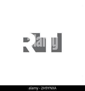 Monogramme RT avec modèle de conception de style espace négatif isolé sur fond blanc Illustration de Vecteur