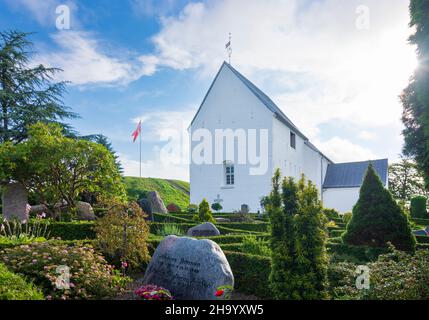 Vejle: église, cimetière, Nort Mound, à Jelling, Jylland,Jutland, Danemark Banque D'Images