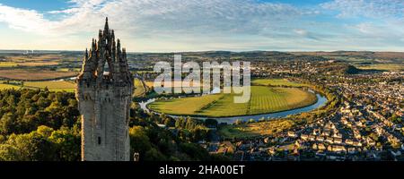 Le National Wallace Monument haut sur Abbey Craig, Stirling, Écosse, Royaume-Uni Banque D'Images