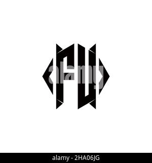 LOGO DB monogramme avec forme de bouclier conceptions modèle vecteur icône moderne Illustration de Vecteur