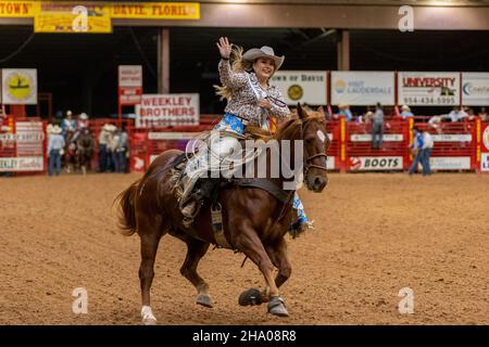 Cérémonie d'ouverture du Southeastern circuit finals Rodeo pendant l'événement. Banque D'Images