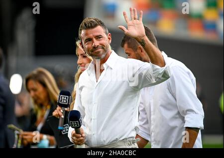 Friuli - stade Dacia Arena, Udine, Italie, 22 août 2021,Andrea Barzagli, journaliste et présentateur de télévision de DAZN Italia pendant Udinese Calc Banque D'Images