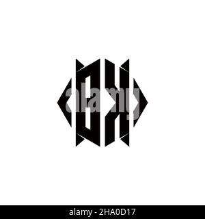 BK logo monogramme avec forme de bouclier conceptions modèle vecteur icône moderne Illustration de Vecteur