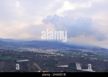 Vue sur le volcan Cumbre Vieja à la Palma, îles Canaries, Espagne Banque D'Images