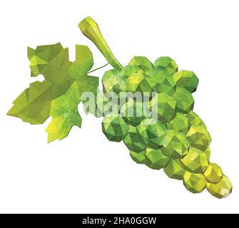 Bouquet de raisin jaune vert Figurine de décoration Illustration de Vecteur