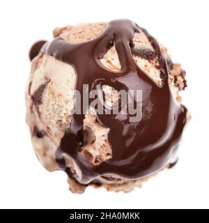 La crème glacée, la crème glacée tiramisu, nourriture, brown, l'arrière-plan, ball, blanc, tiramisu, café, ronde, différents, l'un, du vrai, en option, isolé, glace café cre Banque D'Images