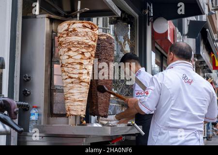 Kebab turc dans le magasin d'Istanbul Banque D'Images
