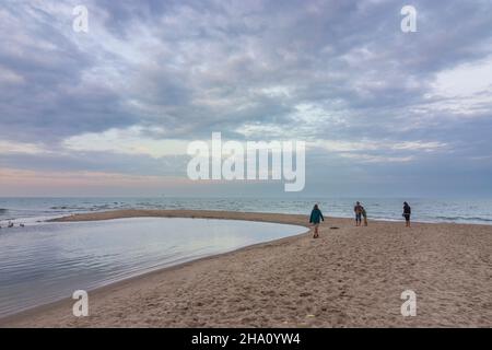 Frederikshavn : le point le plus au nord du Danemark est appelé Grenen (la branche), à Skagen, Jylland, Jutland, Danemark Banque D'Images