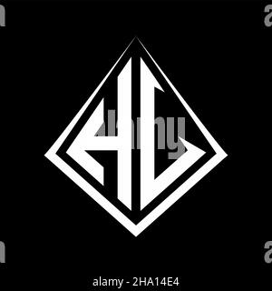 Logo HV lettres monogramme avec prisma modèle de conception vecteur icône moderne Illustration de Vecteur
