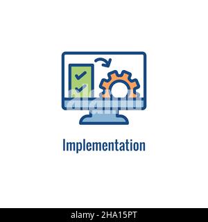 Procédures standard pour l'exploitation d'une entreprise - Manuel, étapes et mise en œuvre, y compris les icônes de présentation sop Illustration de Vecteur