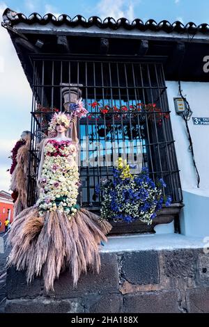 Festival des fleurs à Antigua, Guatemala Banque D'Images