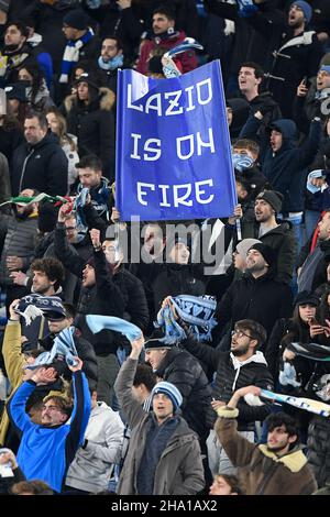 Stadio Olimpico, Rome, Italie.9th décembre 2021.UEFA Europa League, SS Lazio contre Galatasaray; Latium Supporters crédit: Action plus Sports/Alamy Live News Banque D'Images