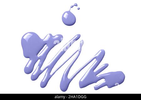 Une éclaboussure de vernis à ongles isolé sur fond blanc Banque D'Images